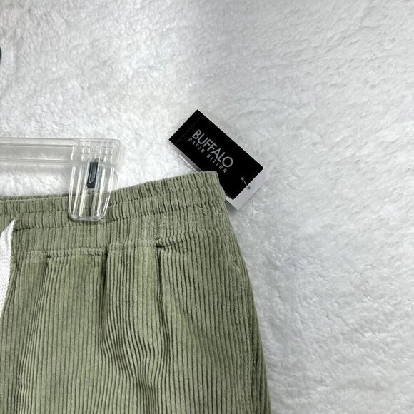 Buffalo David Bitton Mens L Sage Green Corduroy Haiden Shorts Summer Minimalist - Picture 16 of 16